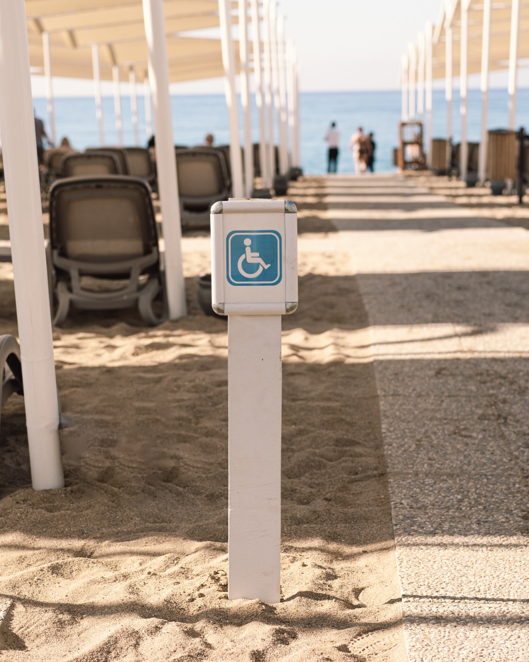 Accessible path leading to beach.