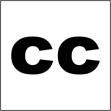 The sixth symbol is the symbol used for closed captioning. There are two lowercase Cs next to each other. 